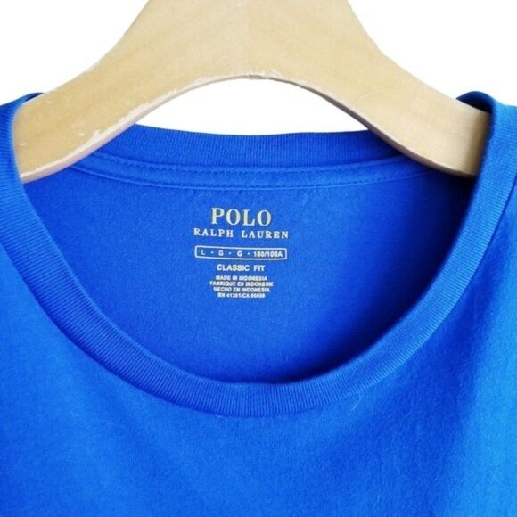Polo Ralph Lauren Classic Fit T-Shirt Royal Blue Large 3 0234 - Picture 3 of 6